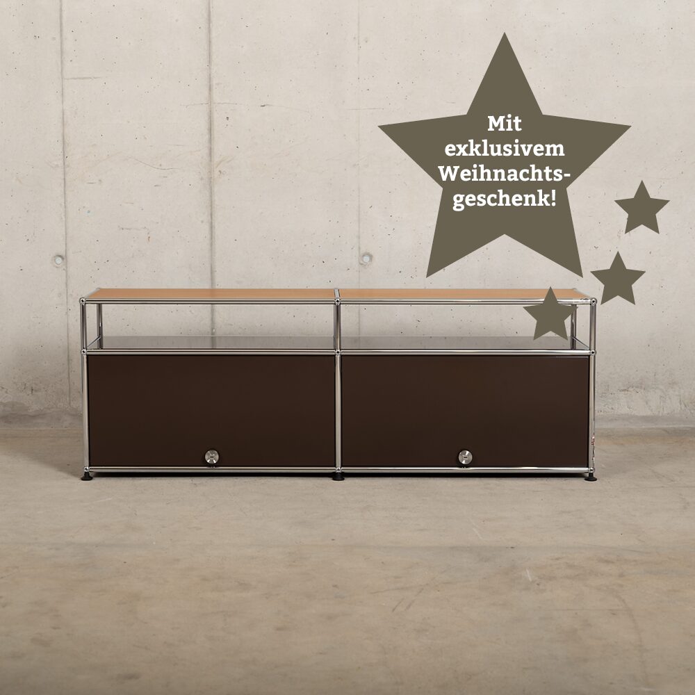 USM Haller Sideboard secondhand braun mit Holz